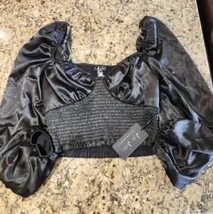 J for Justify Black Crop Top